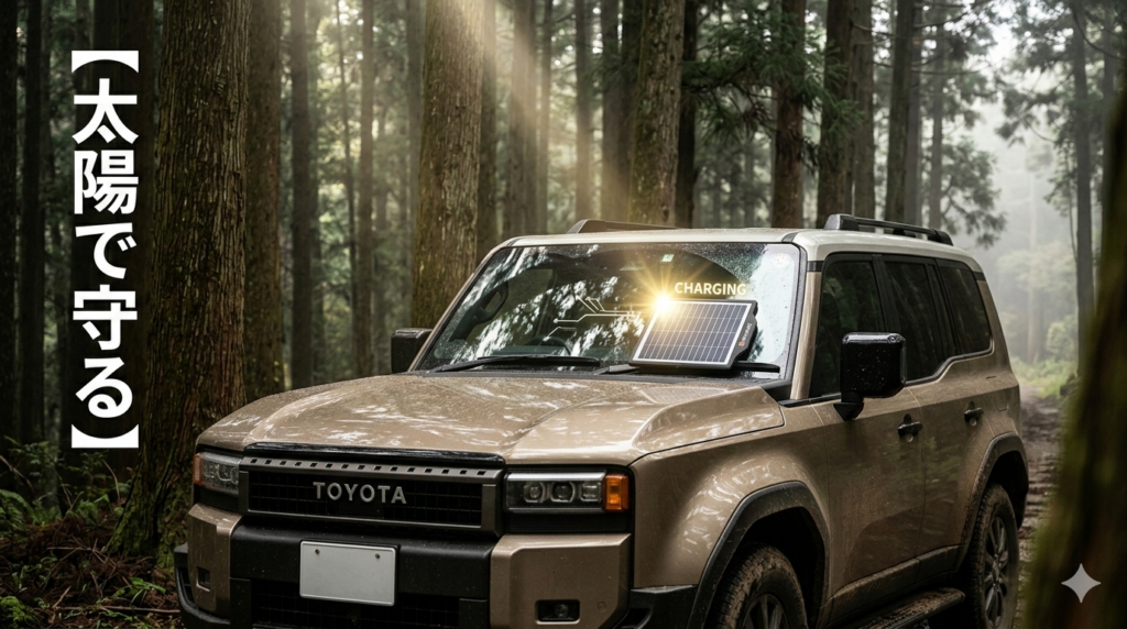 【ランクル250保護計画】バッテリー上がりを太陽で防ぐ！Nicesolarソーラーチャージャーを徹底レビュー