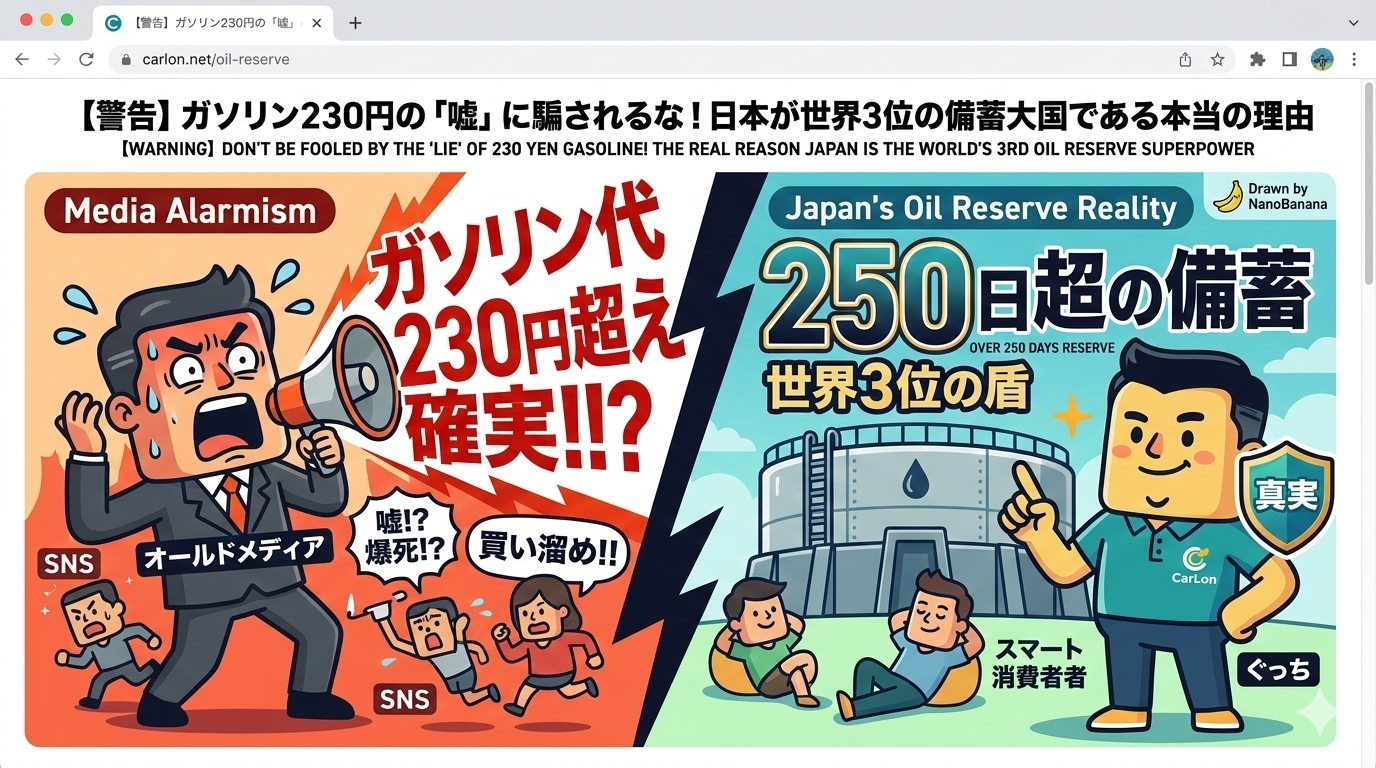 【警告】ガソリン230円の「嘘」に騙されるな！日本が世界3位の備蓄大国である本当の理由