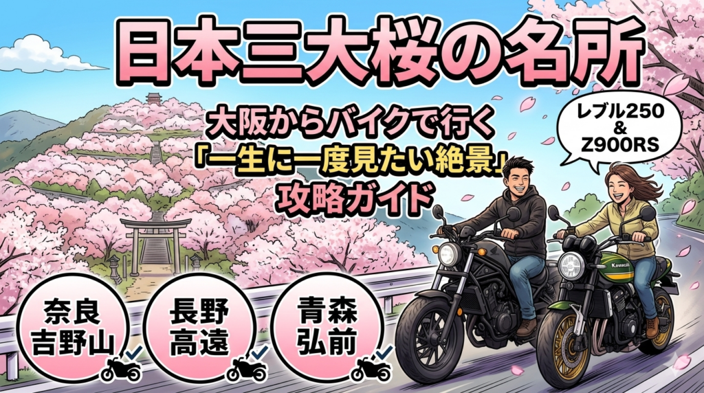 【保存版】日本三大桜の名所ってどこ？大阪からバイクで行く「一生に一度は見たい絶景」攻略ガイド